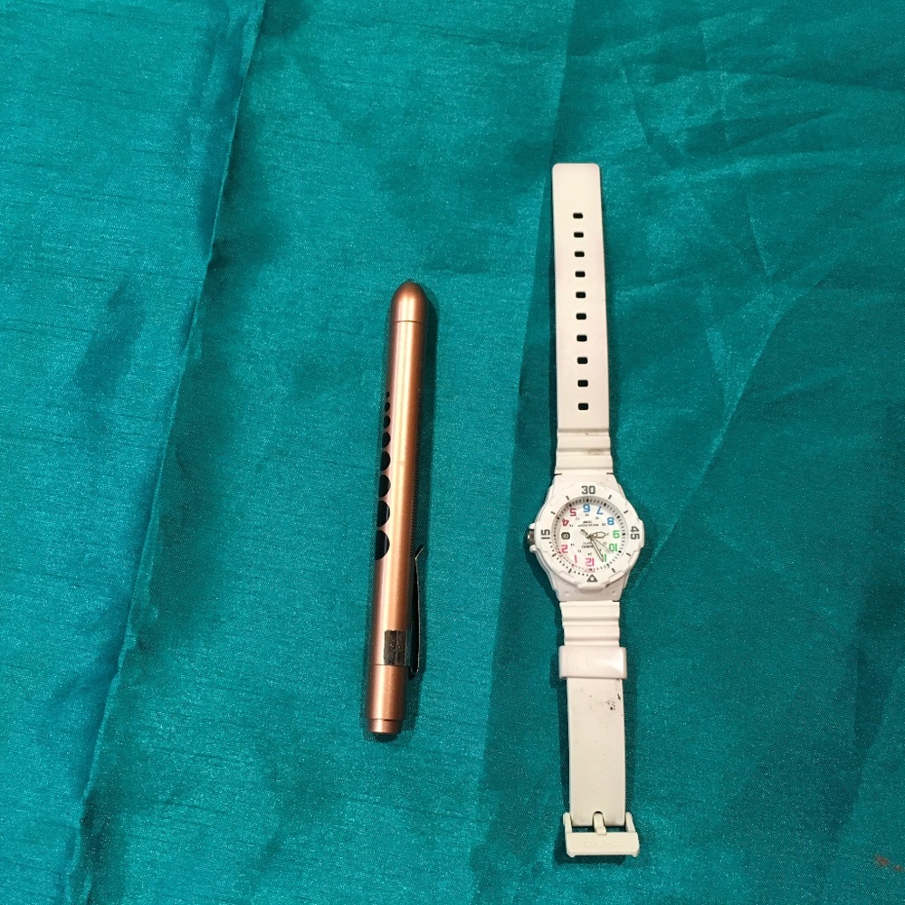 Nursing watch and flash light
